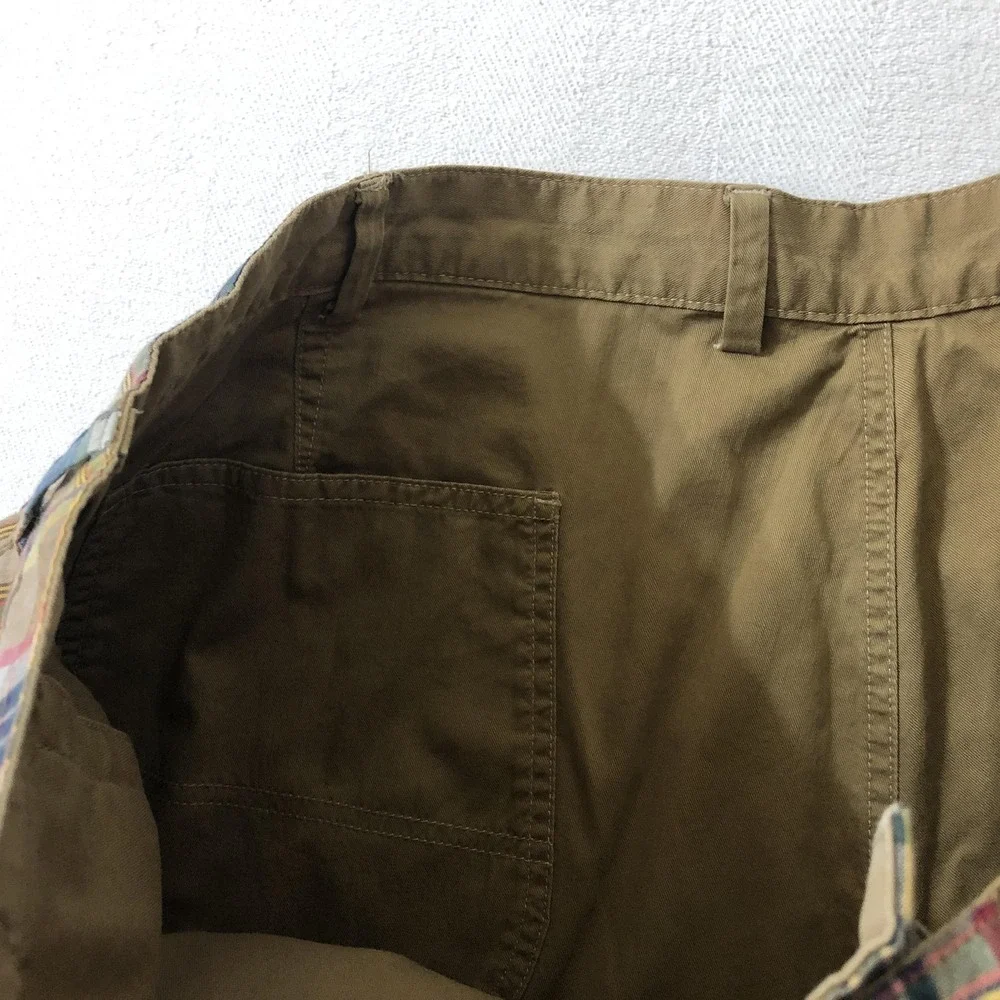 Polo Ralph Lauren Shorts Mens 48 Multicolor Plaid Chino Reversible 9 Inseam Big